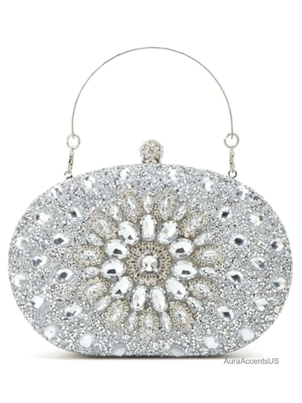 Rhinestone Clutch Evening Bag Sparkly Crystal Wrist Purse Wedding Party Handbag